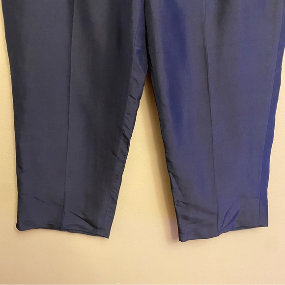 Lauren Ralph Lauren Silk Pants Navy Dress  Size 8 Petite - Picture 4 of 11